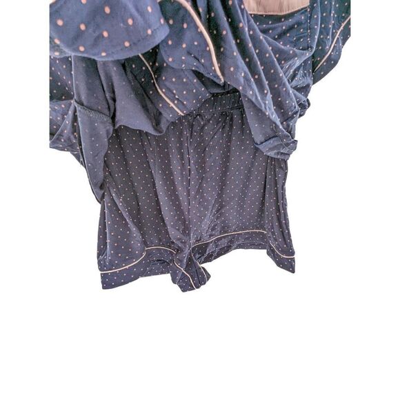 Kate Spade Women Blue Polka Dots Button-Up Shirt & Short Sleep Set Size 2X - Picture 2 of 8